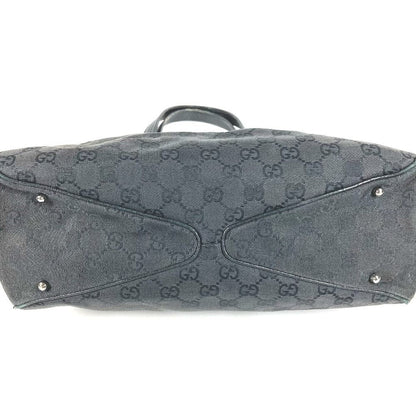 Gucci Shoulder Bag Logo GG Canvas Leather Black — view 5