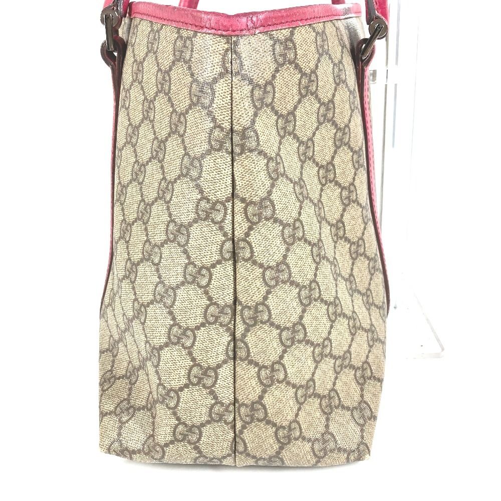 Gucci Shoulder Bag Logo GG Supreme Canvas Pink — view 3