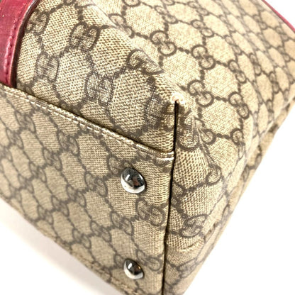 Gucci Shoulder Bag Logo GG Supreme Canvas Pink — view 6