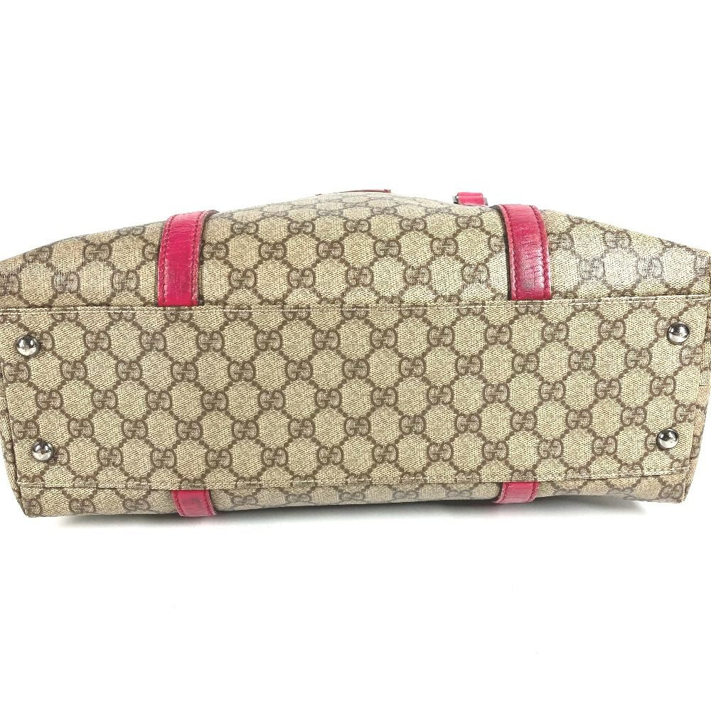 Gucci Shoulder Bag Logo GG Supreme Canvas Pink — view 5