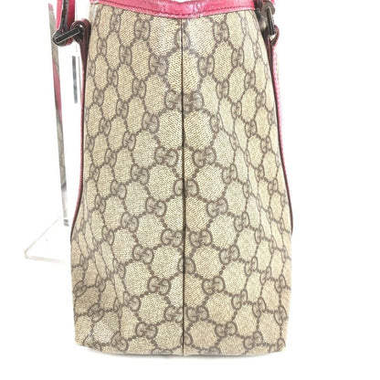 Gucci Shoulder Bag Logo GG Supreme Canvas Pink — view 4