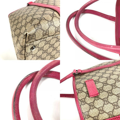 Gucci Shoulder Bag Logo GG Supreme Canvas Pink — view 7