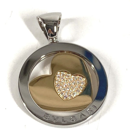 Bvlgari Pendant Top Tondo Heart Diamond Top 18k White Gold