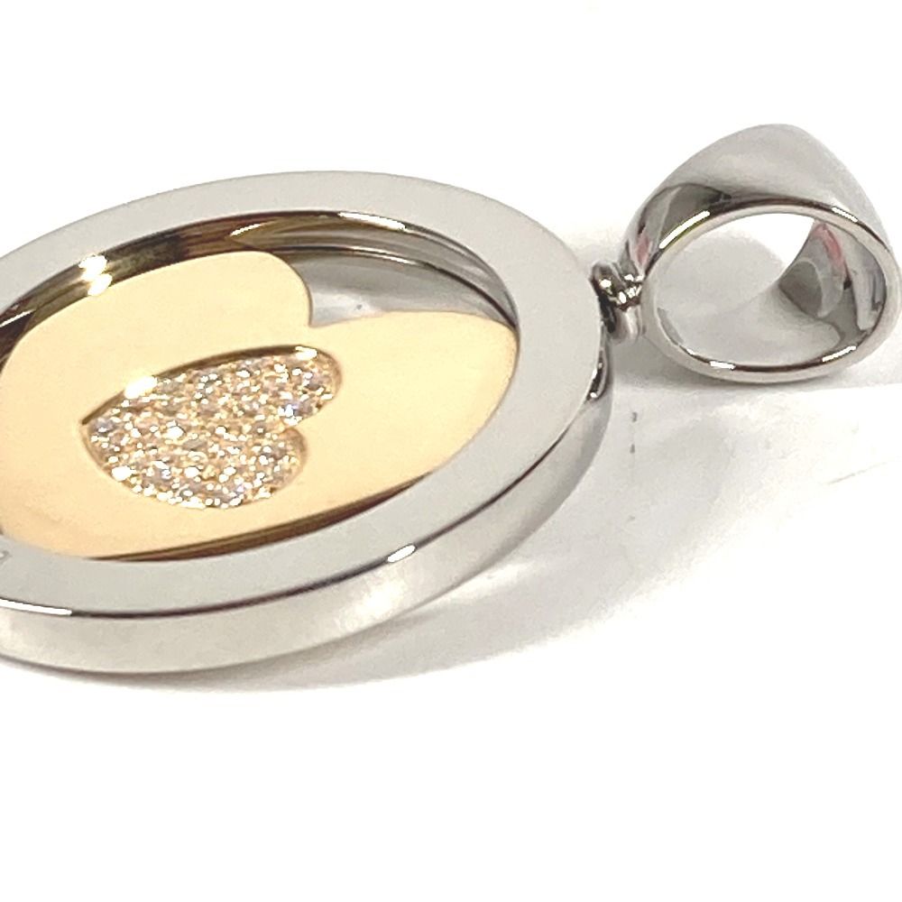 Bvlgari Pendant Top Tondo Heart Diamond Top 18k White Gold — view 8