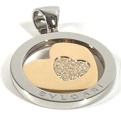 Bvlgari Pendant Top Tondo Heart Diamond Top 18k White Gold — view 5