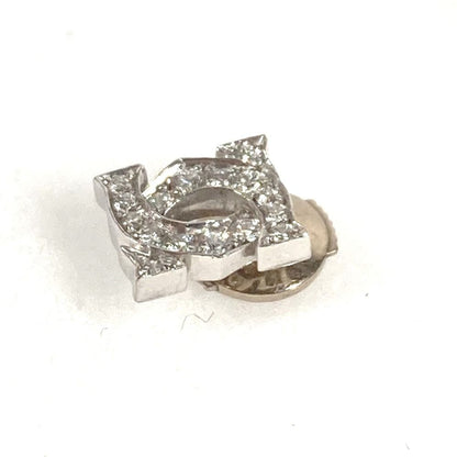Cartier Earrings Entrelace Diamond 2C Logo Single Silver — view 2