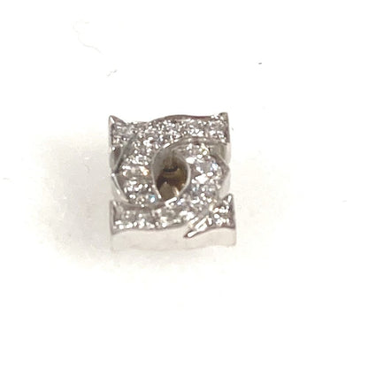 Cartier Earrings Entrelace Diamond 2C Logo Single Silver — view 3