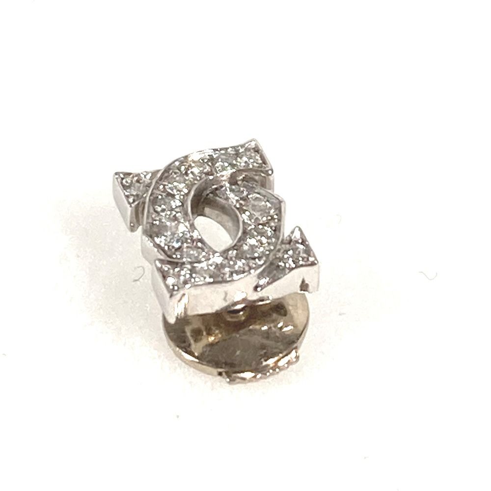 Cartier Earrings Entrelace Diamond 2C Logo Single Silver — view 4