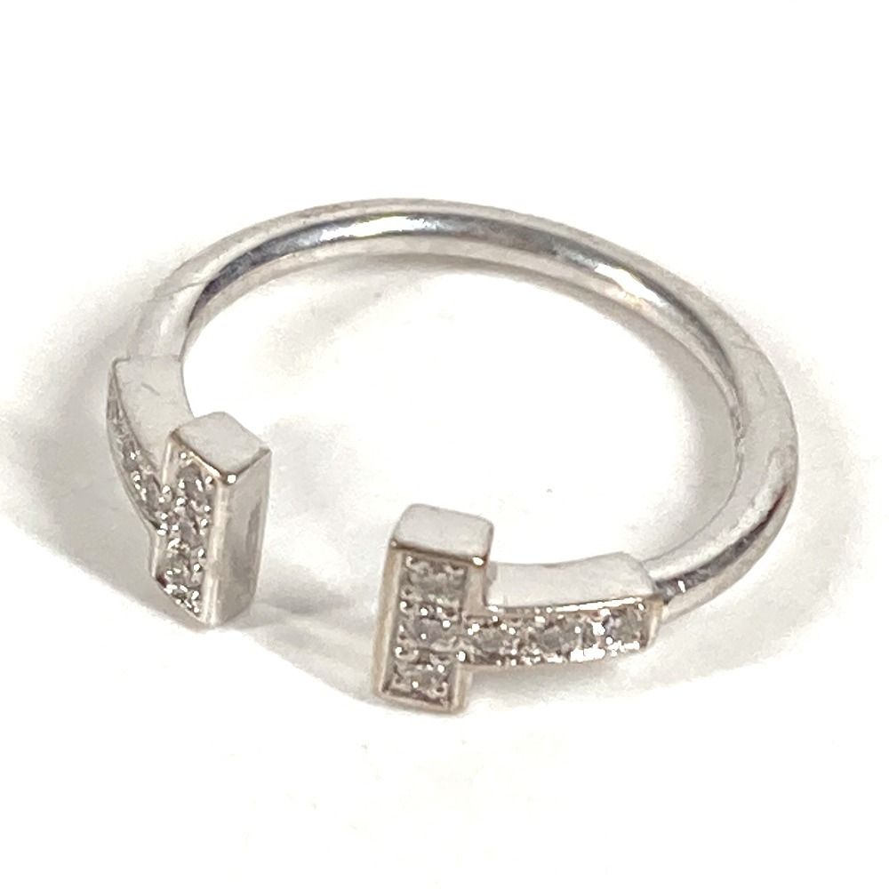 Tiffany & Co Ring T Wire Diamond Logo Silver — view 3