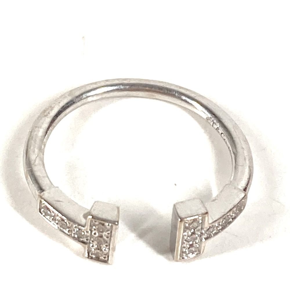 Tiffany & Co Ring T Wire Diamond Logo Silver — view 4