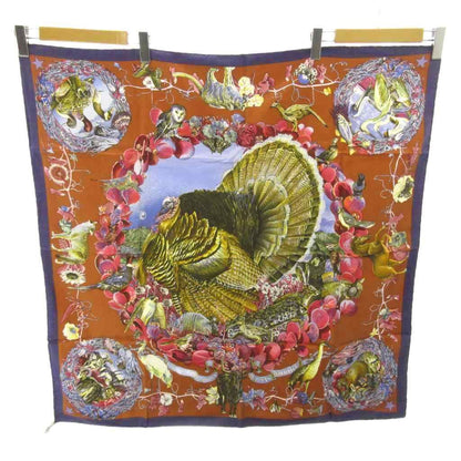 Hermes Carre 90 Faune Et Flore du Texas Illustrated Encyclopedia of Fauna and