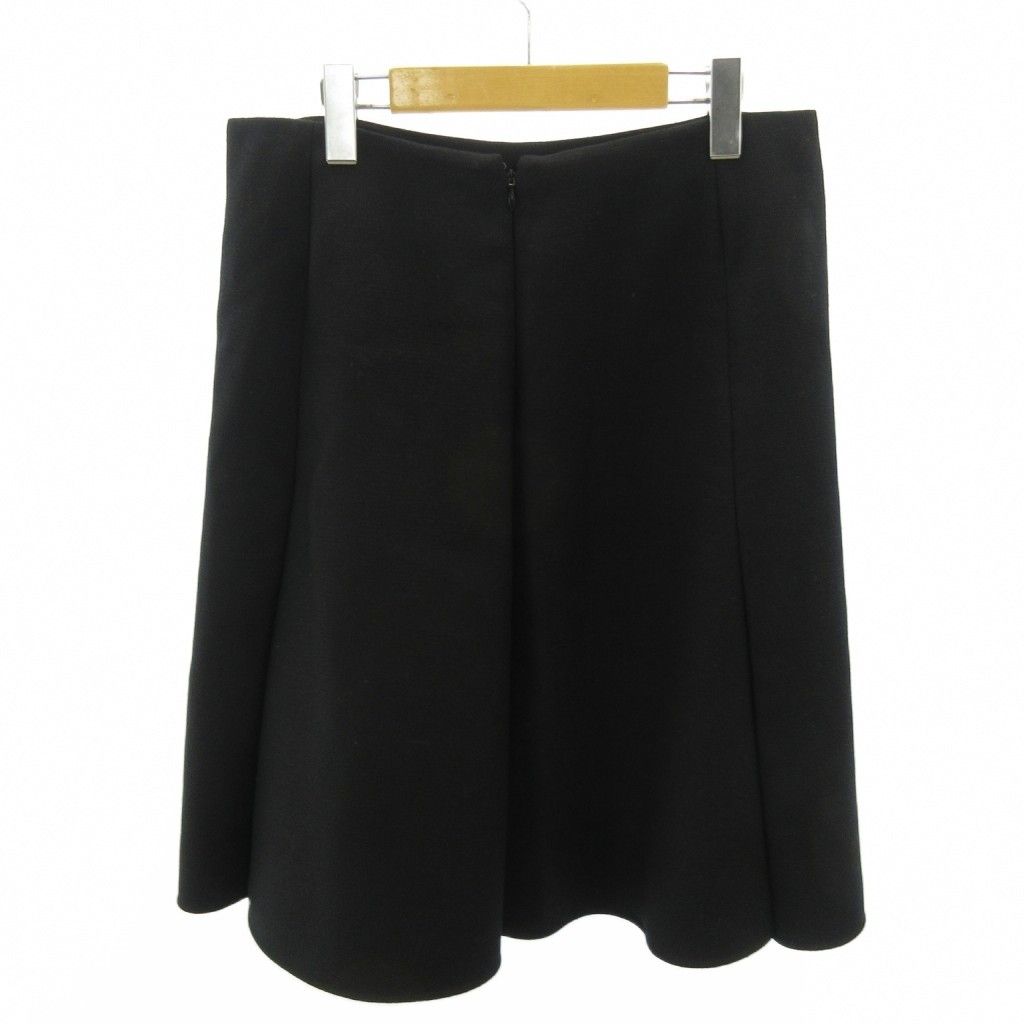Celine Phoebe Philo Era Skirt Knee Length Wool Silk 40 Black — view 2