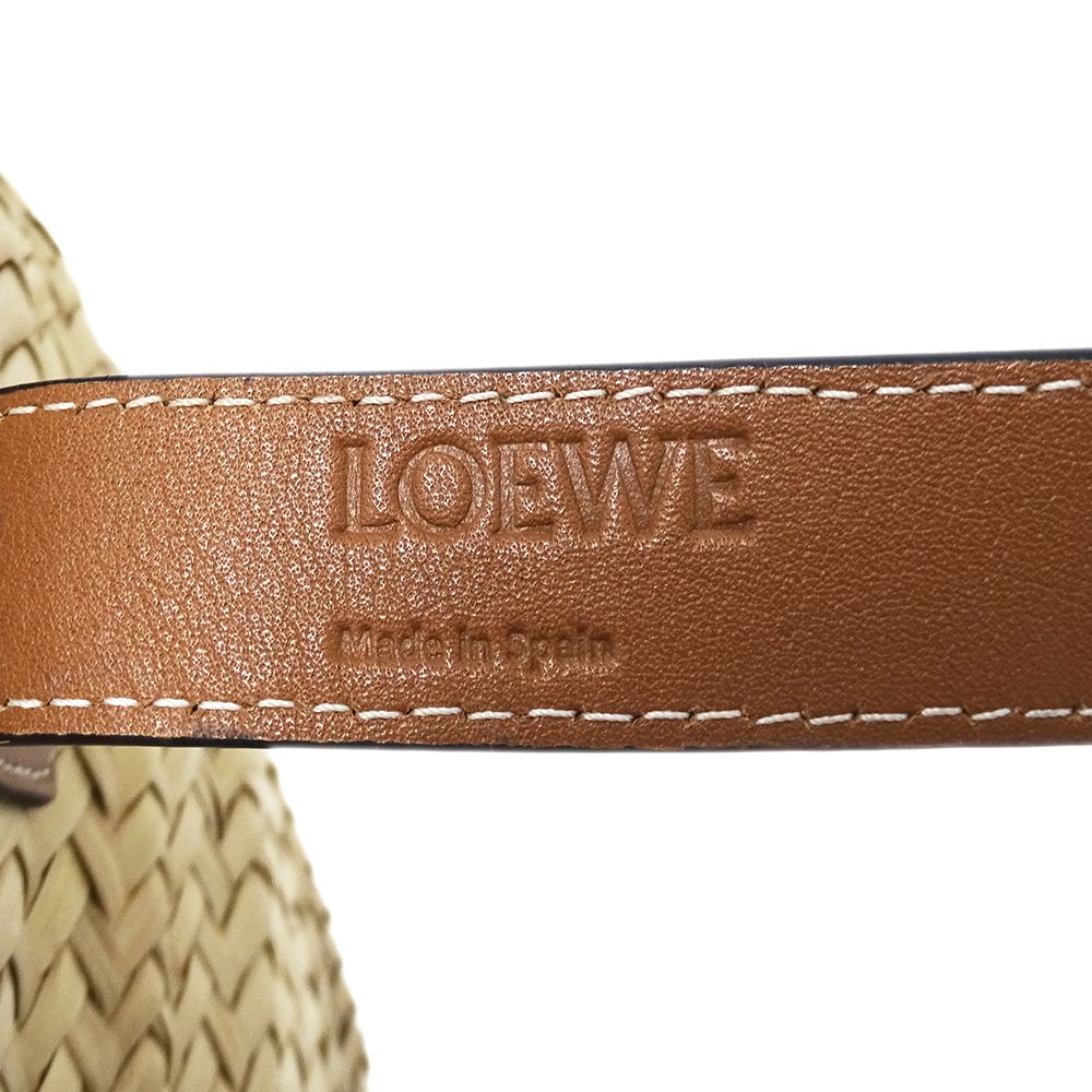 Loewe Tote Basket Large Palmleaf Calf Leather Natural Tan Beige Brown Large — view 6