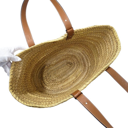 Loewe Tote Basket Large Palmleaf Calf Leather Natural Tan Beige Brown Large — view 5