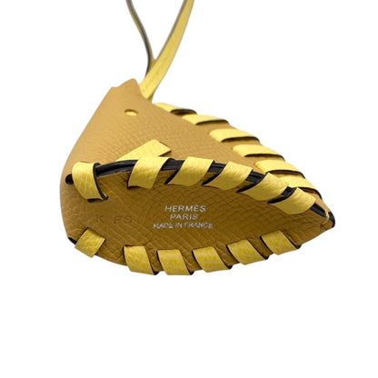 Hermes Bag Charm Cheval Tresse Veau Epsom Braided Horse Yellow — view 6