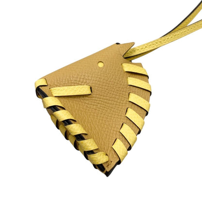 Hermes Bag Charm Cheval Tresse Veau Epsom Braided Horse Yellow — view 3