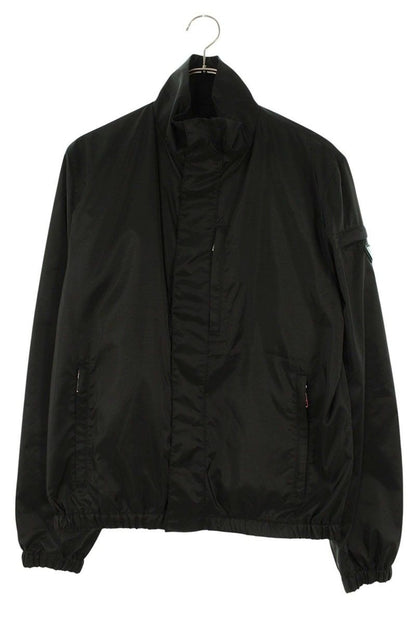 Prada Re-Nylon Triangle Plate Zip Up Jacket 48
