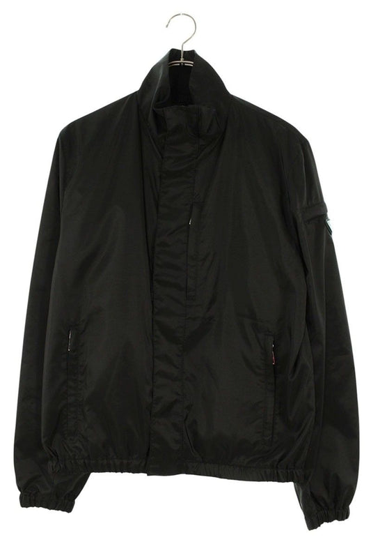 Prada Re-Nylon Triangle Plate Zip Up Jacket 48