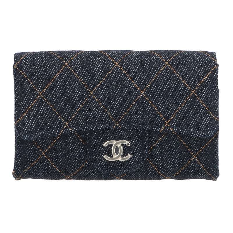 Chanel Classic Flat Denim Card Case