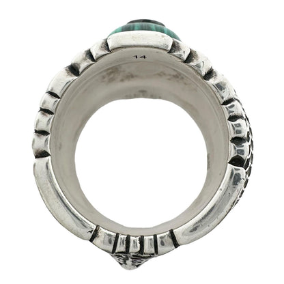 Gucci Ring Snake Malachite Silver — view 2