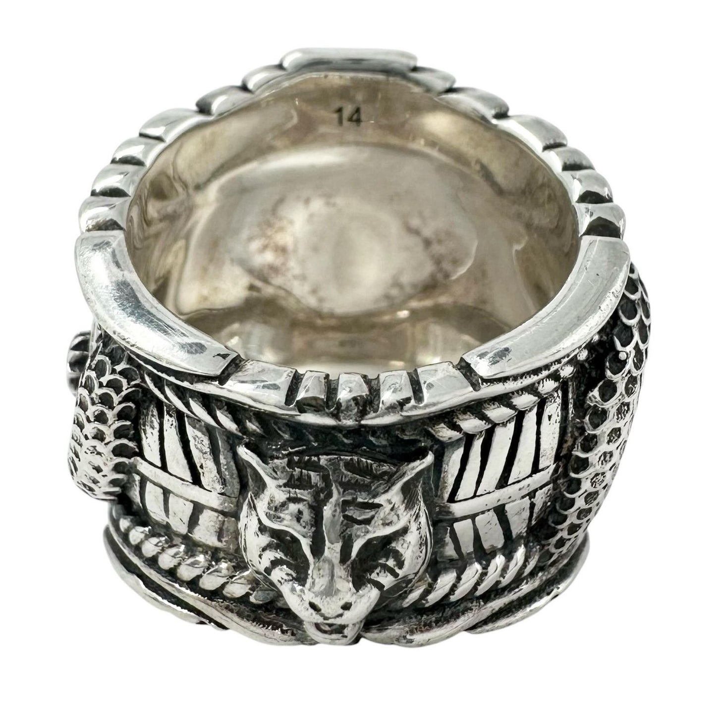 Gucci Ring Snake Malachite Silver — view 3