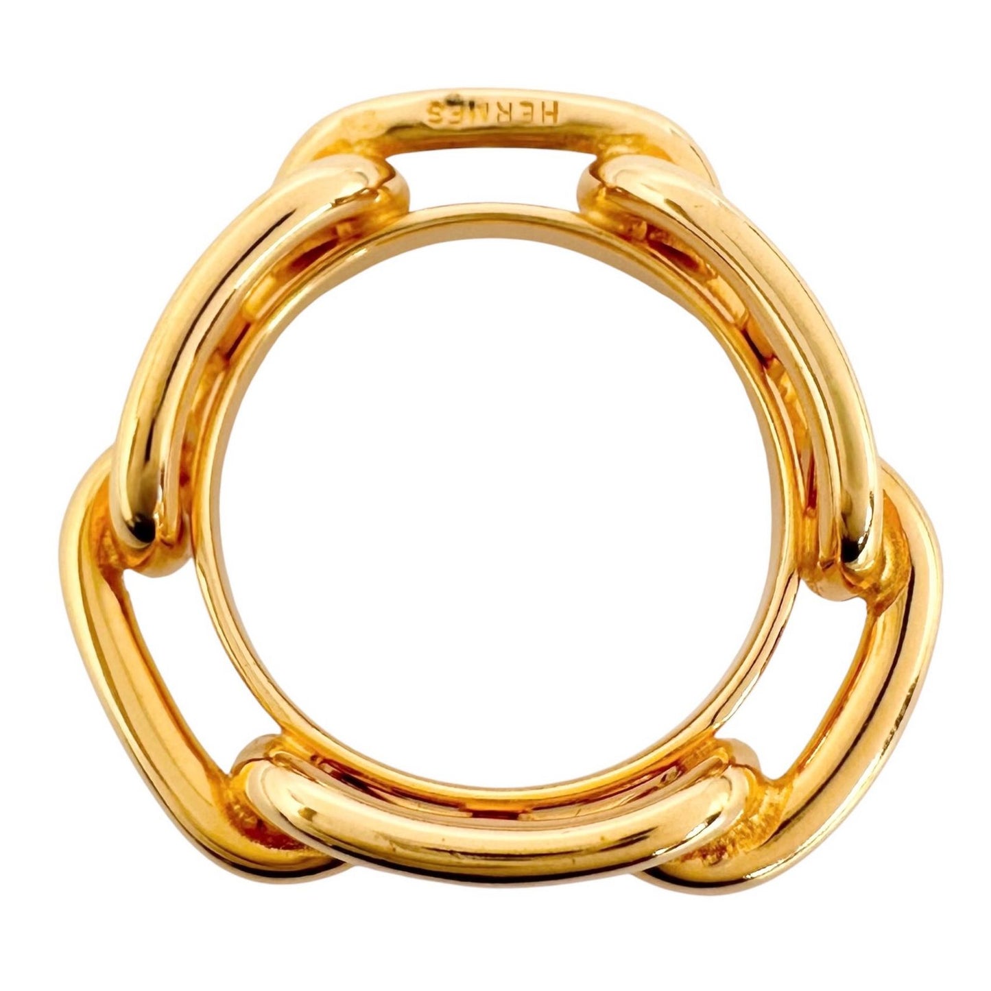 Hermes Scarf Ring Chaine D'ancre Gold Plated — view 2