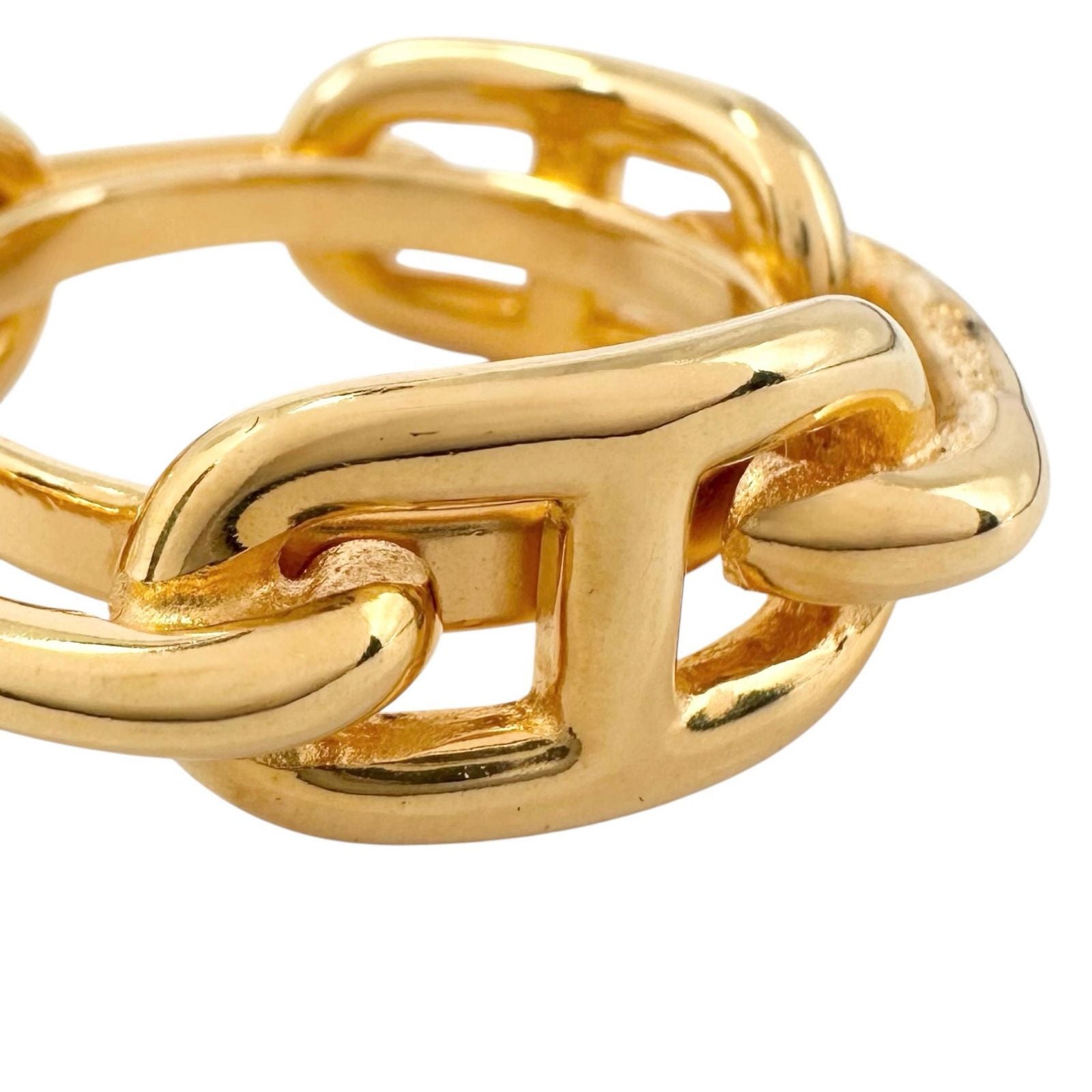 Hermes Scarf Ring Chaine D'ancre Gold Plated — view 4
