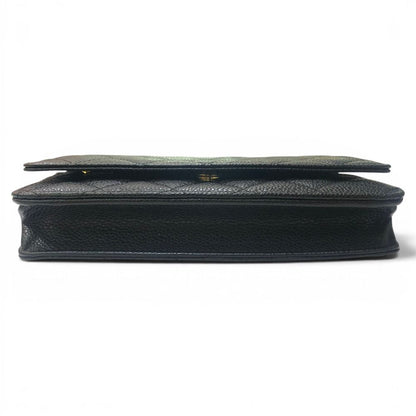 Chanel Shoulder Bag CC Logo Chain Wallet Caviar Leather Black — view 5