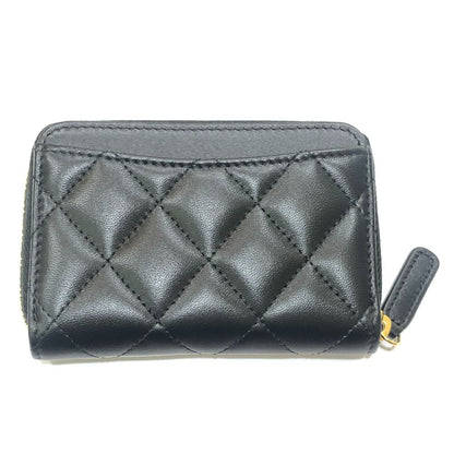 Chanel Coin Case CC Logo Classic Zip Lambskin Black — view 2