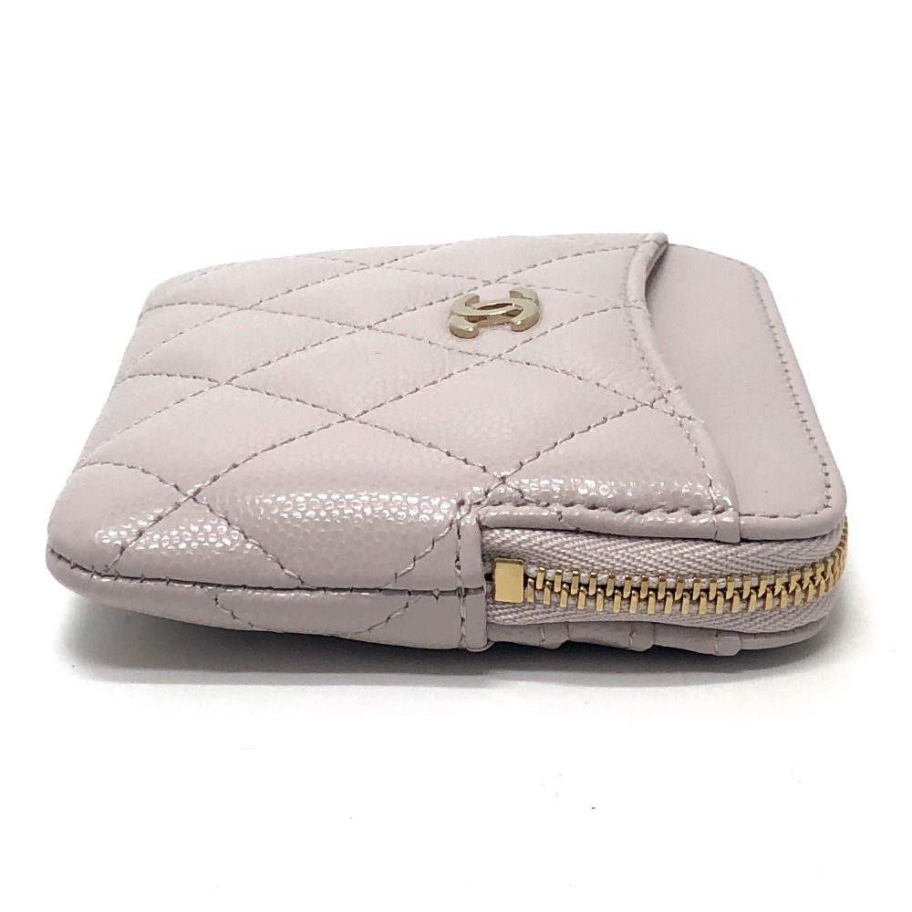 Chanel Coin Case Classic Zip Caviar Leather Lavender Purple — view 4