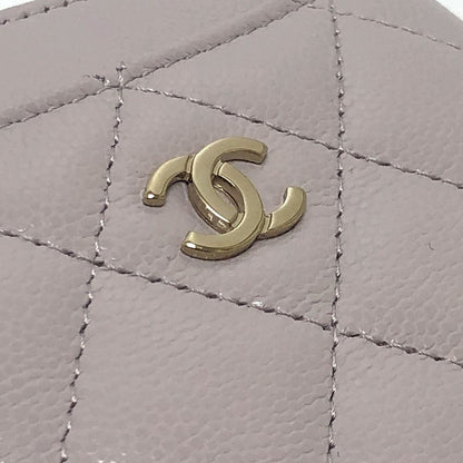 Chanel Coin Case Classic Zip Caviar Leather Lavender Purple — view 7