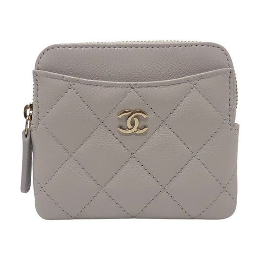 Chanel Coin Case Classic Zip Caviar Leather Lavender Purple