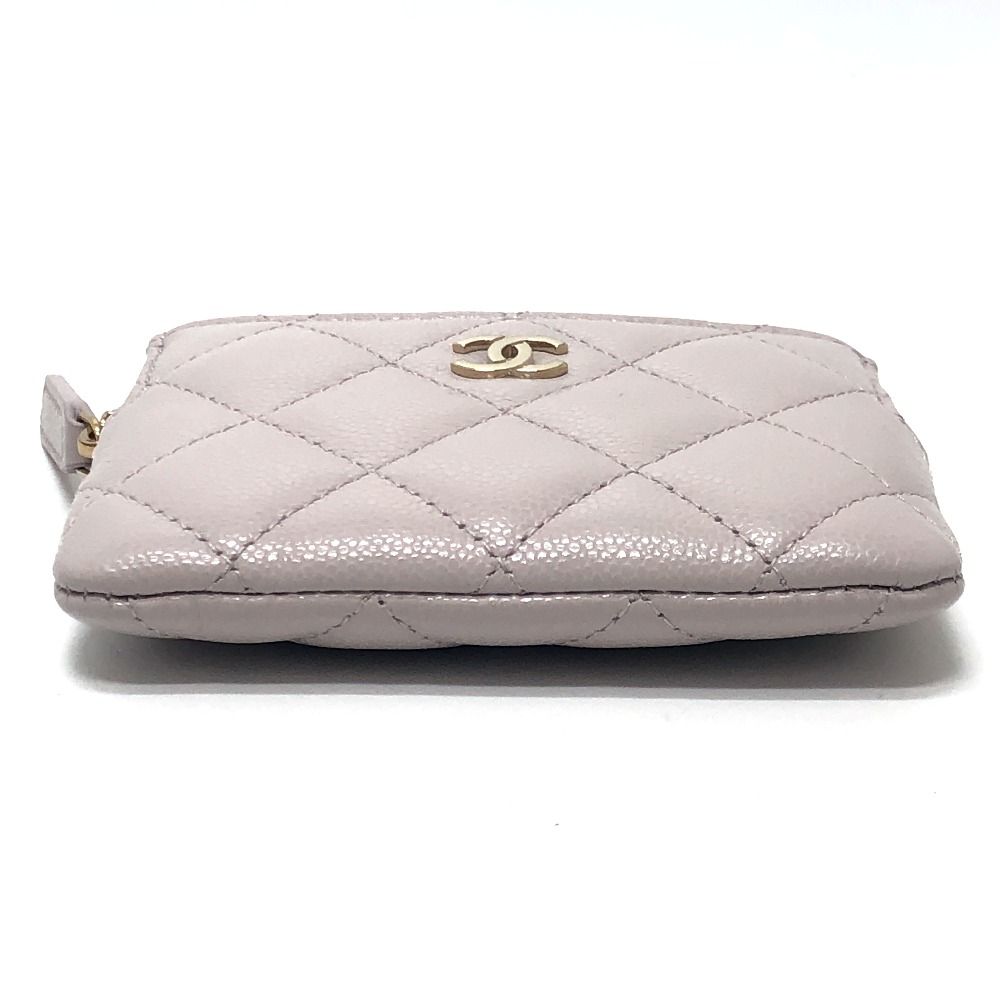 Chanel Coin Case Classic Zip Caviar Leather Lavender Purple — view 5