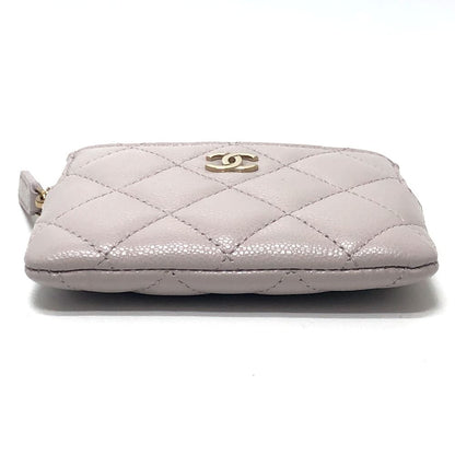 Chanel Coin Case Classic Zip Caviar Leather Lavender Purple — view 5