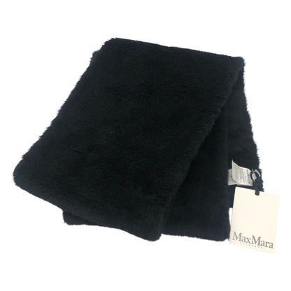 Max Mara Scarf Teddy Bear Fur Alpaca Black