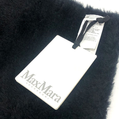Max Mara Scarf Teddy Bear Fur Alpaca Black — view 6