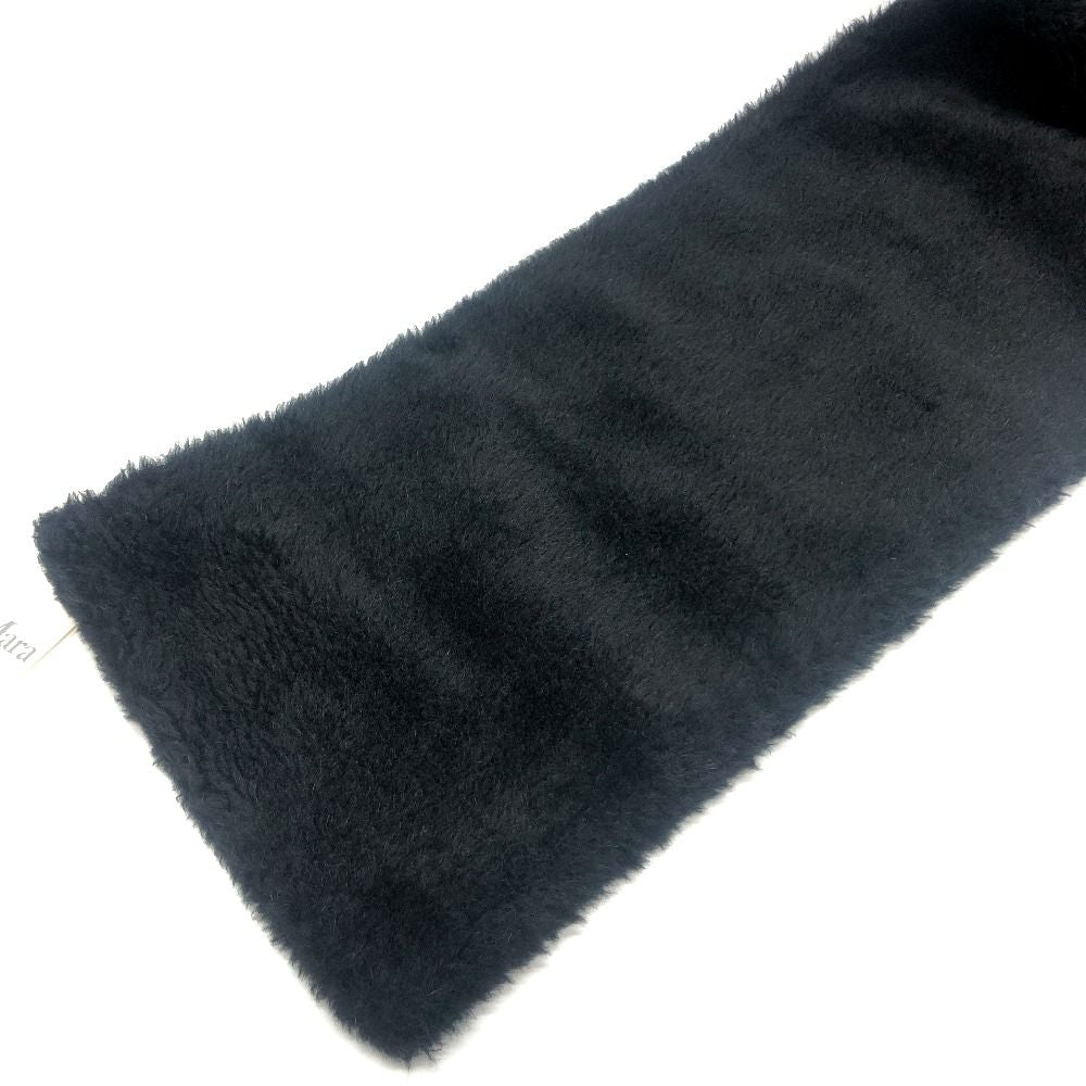 Max Mara Scarf Teddy Bear Fur Alpaca Black — view 3