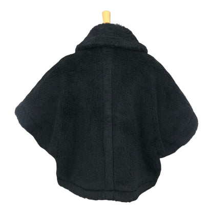 Max Mara Poncho Teddy Bear Nuterzo Cape Alpaca Black — view 2
