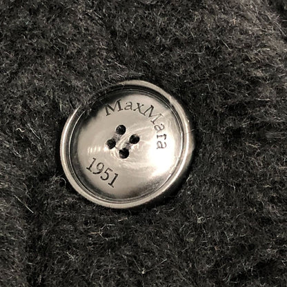 Max Mara Poncho Teddy Bear Nuterzo Cape Alpaca Black — view 6