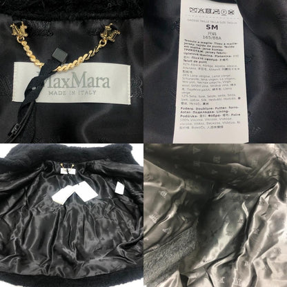 Max Mara Poncho Teddy Bear Nuterzo Cape Alpaca Black — view 8