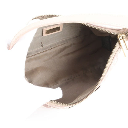 Fendi Zucchino Leather Canvas Shoulder Bag Hand — view 7