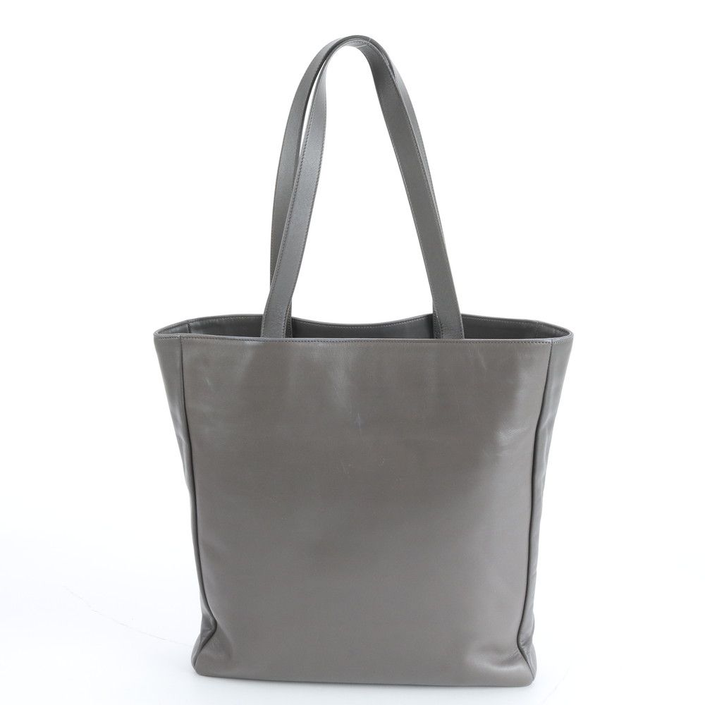 Saint Laurent Yves Leather Tote Shoulder Hand Gray — view 3