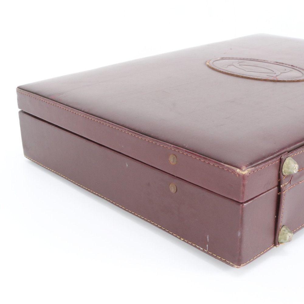 Cartier Must Line Leather Attache Case Hard Document Business Briefcase Trip — view 8