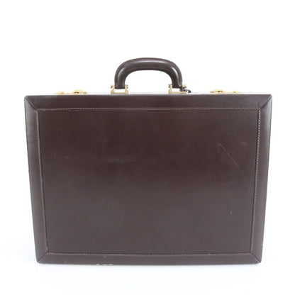 Loewe Anagram Leather Attache Case Hard Document Business Briefcase Trip Brown — view 3