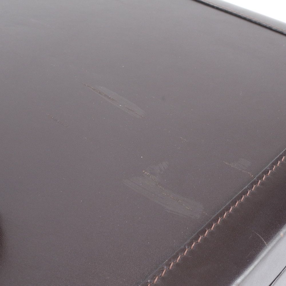 Loewe Anagram Leather Attache Case Hard Document Business Briefcase Trip Brown — view 8