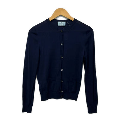 Prada Cardigan 38 S Navy Long Sleeve