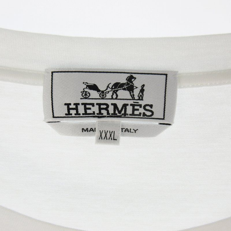 Hermes T-Shirt Short Sleeve Horsebit Embroidery White Blue Japon Co Ltd Top — view 4