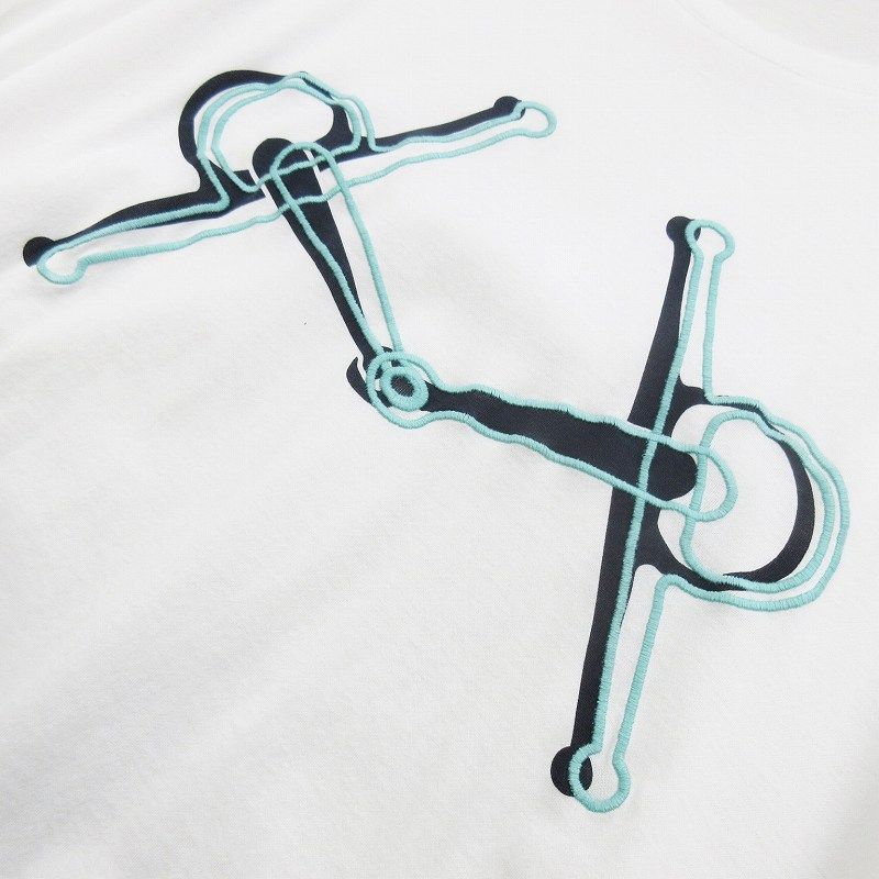 Hermes T-Shirt Short Sleeve Horsebit Embroidery White Blue Japon Co Ltd Top — view 5