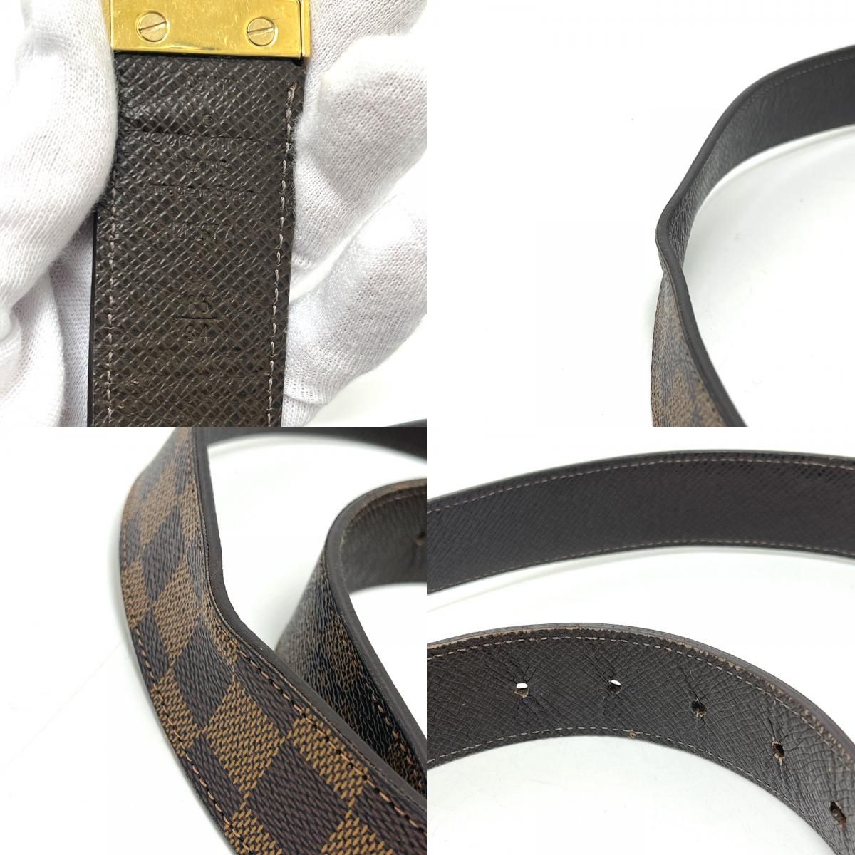 Louis Vuitton Belt Ceinture Enventure Damier Canvas Ebene — view 8