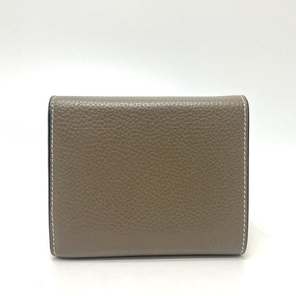 Celine Trifold Wallet Small Gray Leather Beige Yellow — view 2